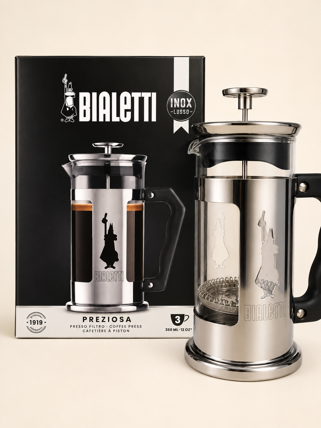 Bialetti French Press smart 350ml zilver