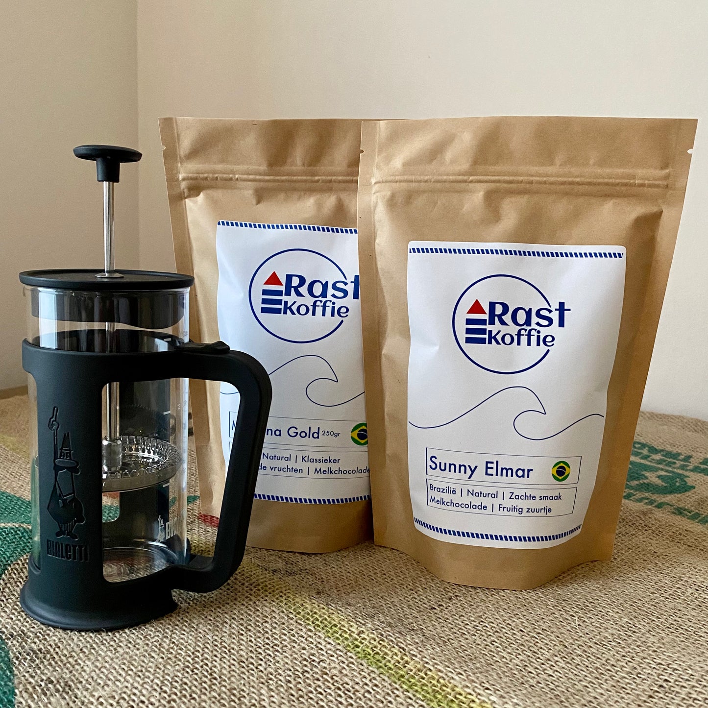 Voordeelpakket Bialetti French Press + 2x250gr koffie